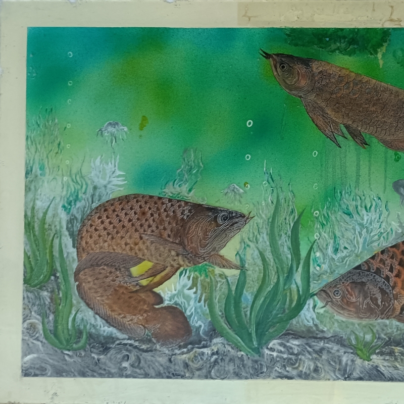 unknown Artist
Reverse painting and carving on glass